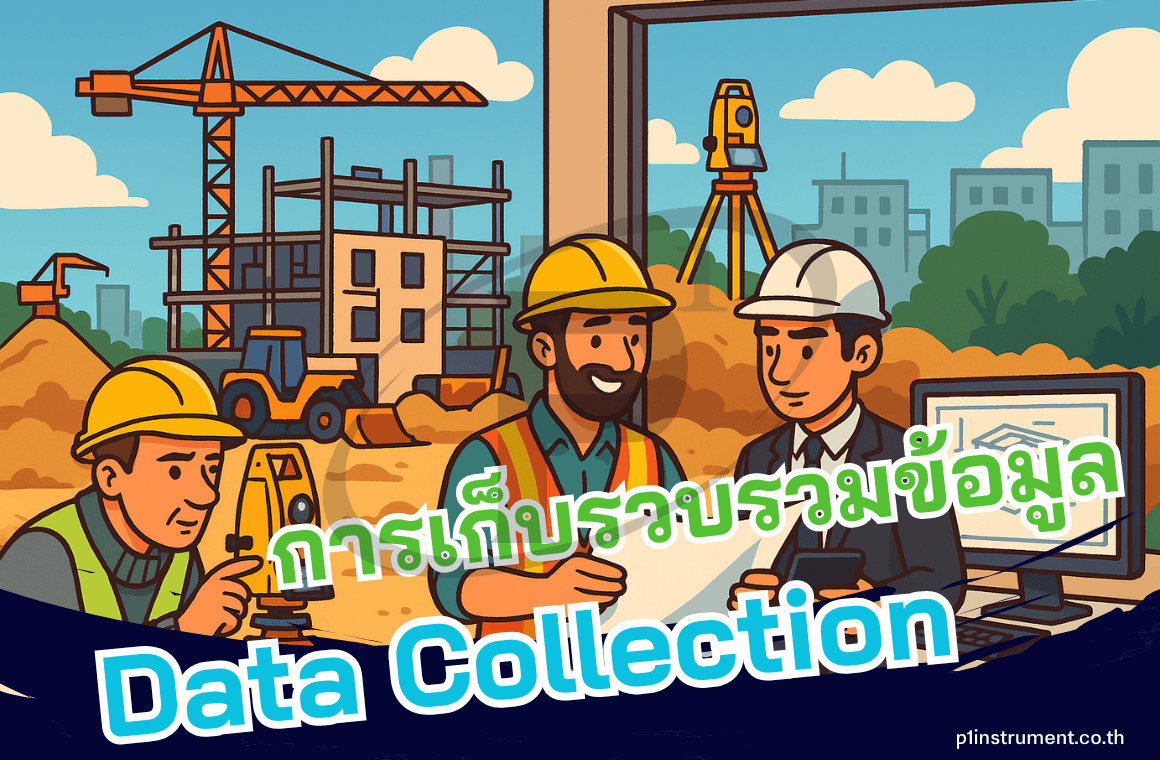 การเก็บรวบรวมข้อมูล (Data Collection) โดยกล้อง Total Station