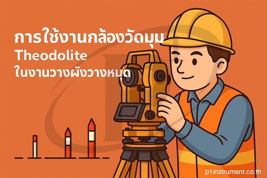 การใช้งานกล้องวัดมุม (Theodolite) ในงานวางผังวางหมุด