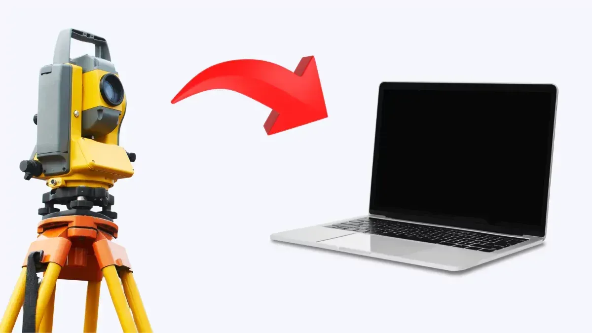 โปรแกรมสำหรับการถ่ายโอนข้อมูลกล้อง Total Station