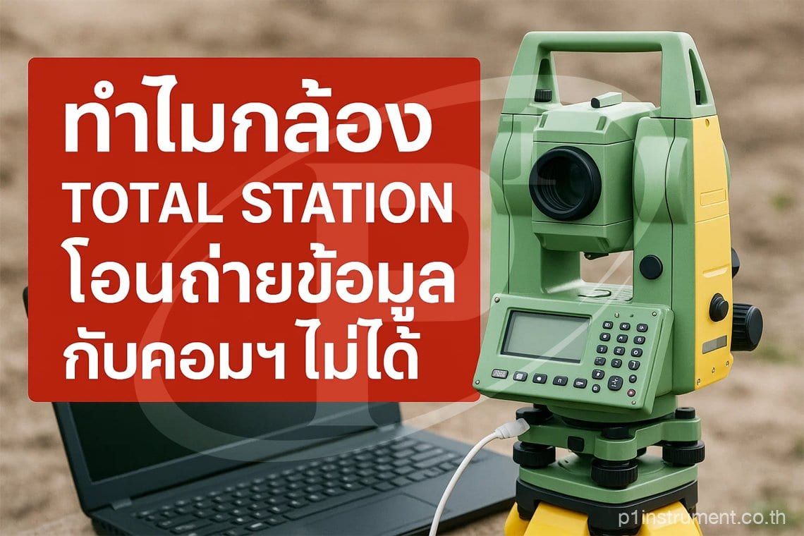 ทำไมกล้อง TOTAL STATION โอนถ่ายข้อมูลกับคอมฯ ไม่ได้?