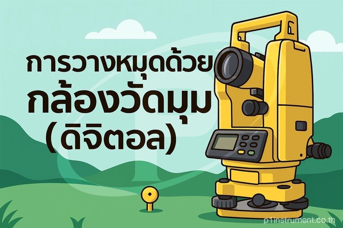 การวางหมุดด้วยกล้องวัดมุม (ดิจิตอล)