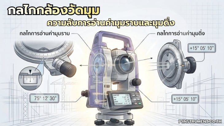 กลไกกล้องวัดมุม ความลับการอ่านค่ามุมราบและมุมดิ่ง