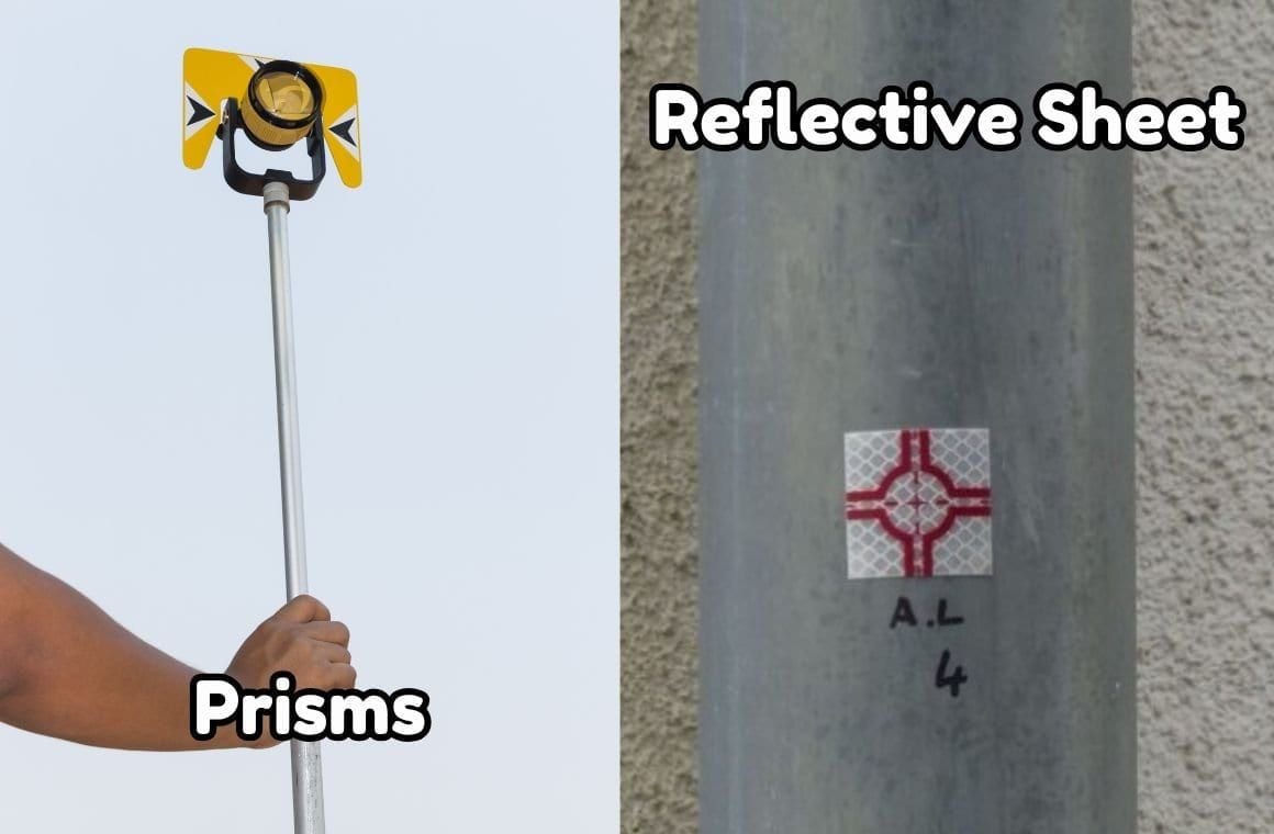 การเลือกใช้ Prisms และ Reflective Sheet ในงานสำรวจ