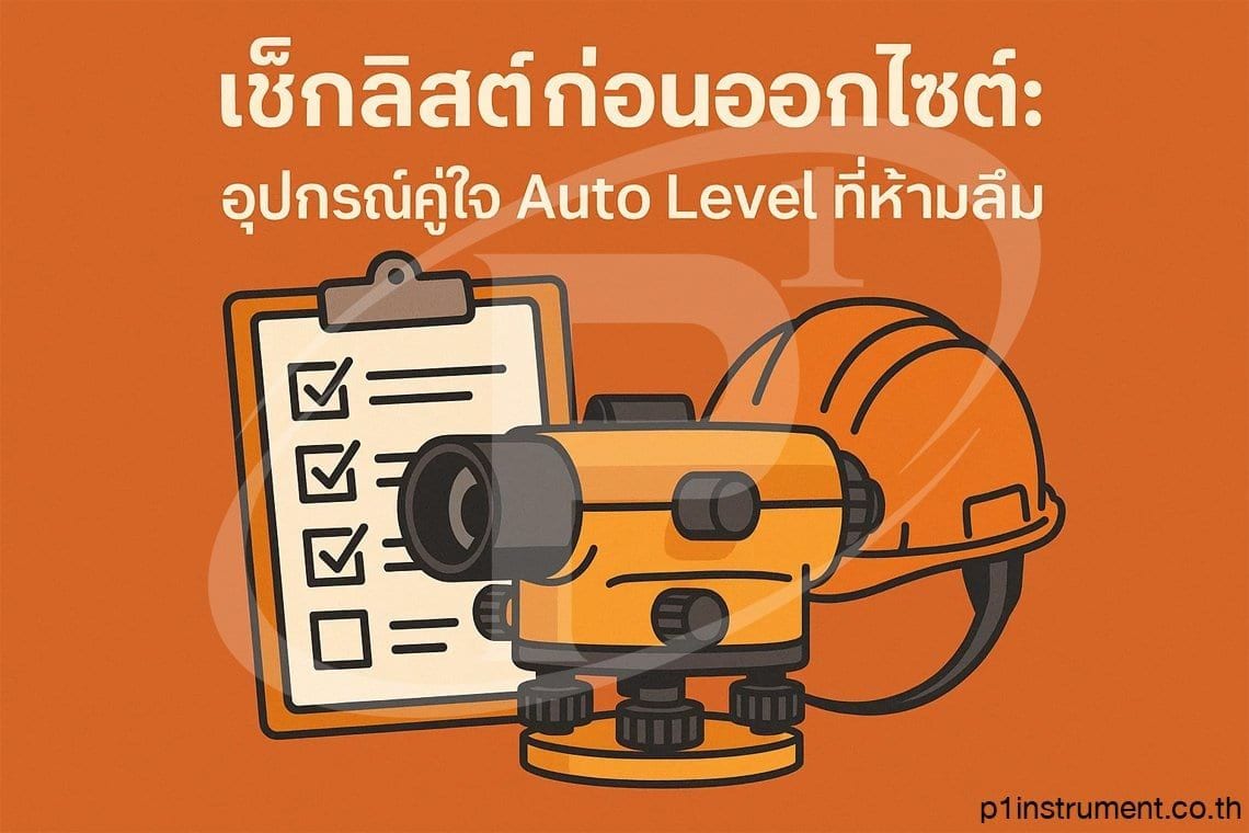 เช็กลิสต์ก่อนออกไซต์ อุปกรณ์คู่ใจ Auto Level ที่ห้ามลืม