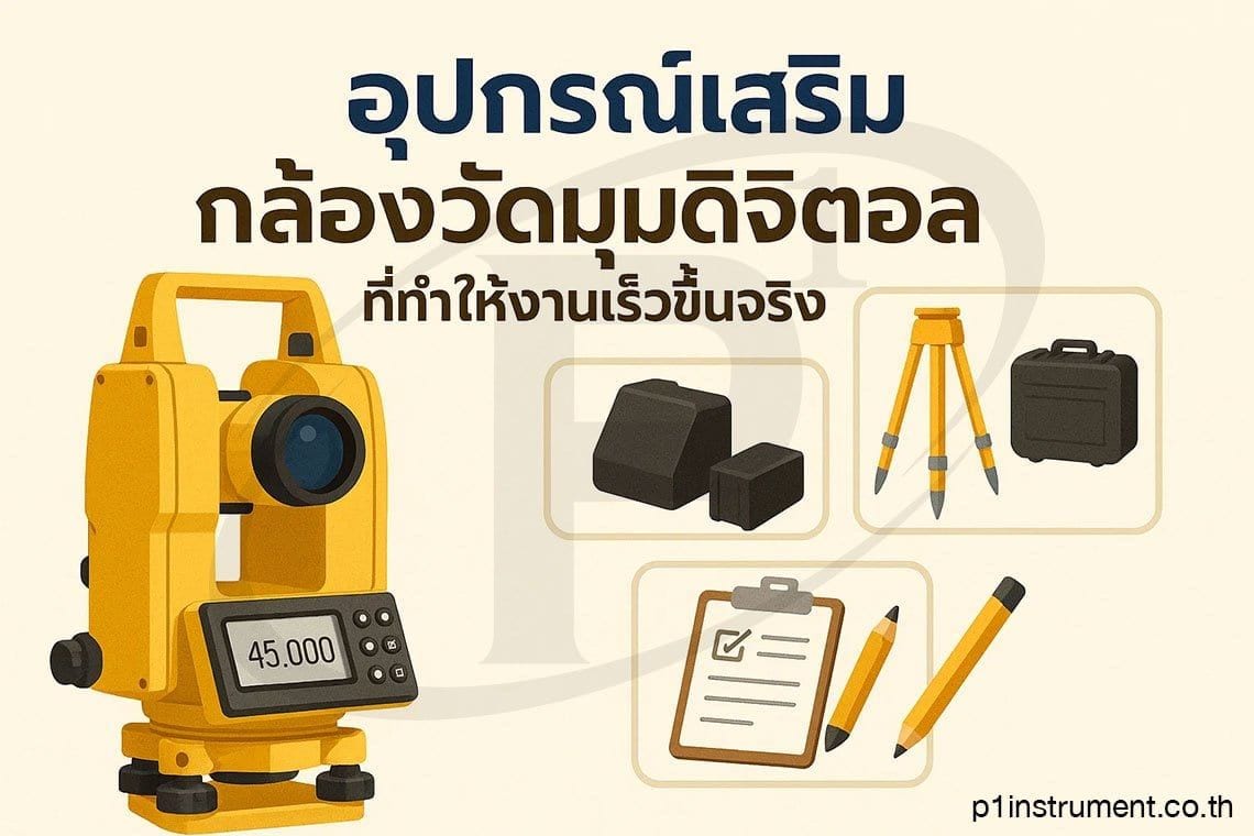เช็กลิสต์อุปกรณ์เสริม กล้องวัดมุม ที่ทำให้งานเร็วขึ้นจริง