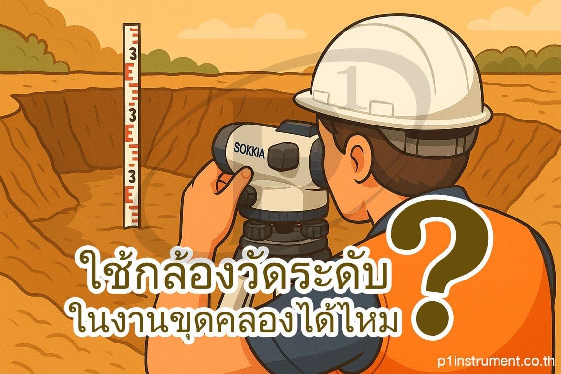 ใช้กล้องวัดระดับในงานขุดคลองได้ไหม?