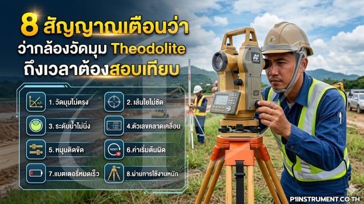8 สัญญาณเตือนว่ากล้องวัดมุม Theodolite ถึงเวลาต้องสอบเทียบ