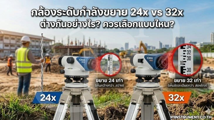 กล้องระดับกำลังขยาย 24x vs 32x ต่างกันอย่างไร? ควรเลือกแบบไหน?