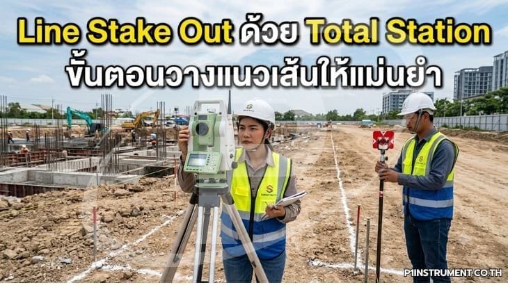 Line Stake Out ด้วย Total Station: ขั้นตอนวางแนวเส้นให้แม่นยำ