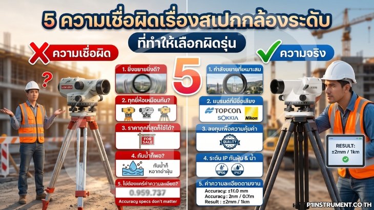5 ความเชื่อผิดเรื่องสเปกกล้องระดับ ที่ทำให้เลือกผิดรุ่น