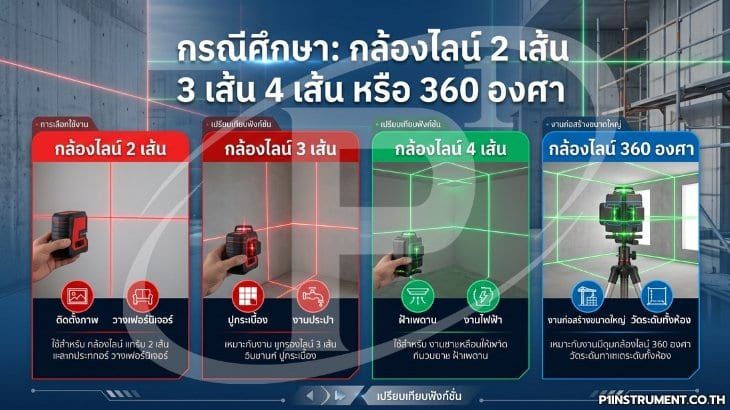 กรณีศึกษา: กล้องไลน์ 2 เส้น 3 เส้น 4 เส้น หรือ 360 องศา