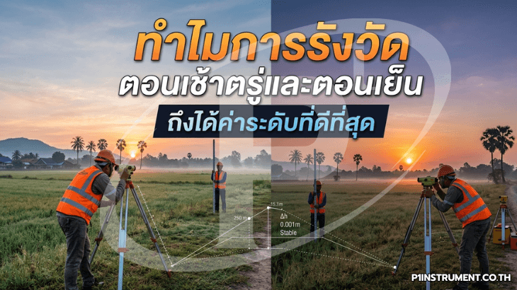 ทำไมการรังวัดตอนเช้าตรู่และตอนเย็นถึงได้ค่าระดับที่ดีที่สุด?