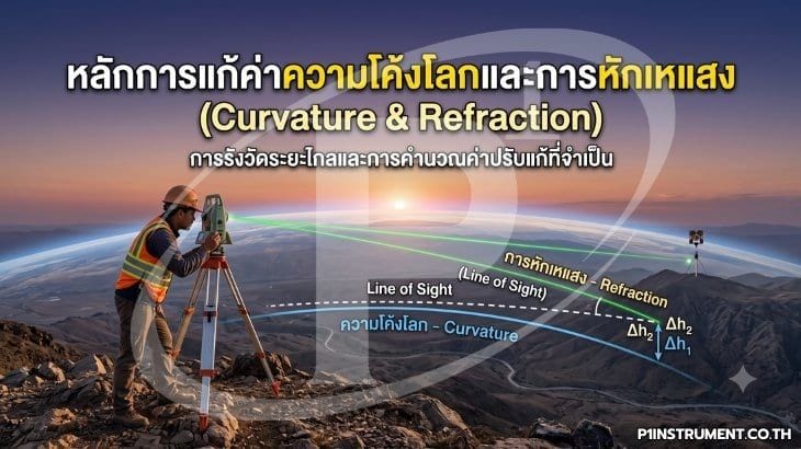 หลักการแก้ค่าความโค้งโลกและการหักเหแสง (Curvature & Refraction)