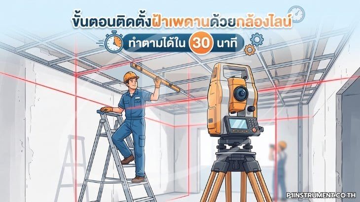 ขั้นตอนติดตั้งฝ้าเพดานด้วยกล้องไลน์ ทำตามได้ใน 30 นาที