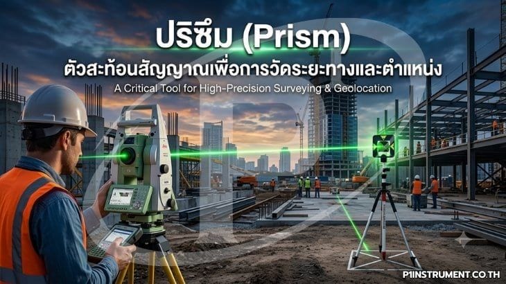 ปริซึม (Prism) ตัวสะท้อนสัญญาณเพื่อการวัดระยะทางและตำแหน่ง