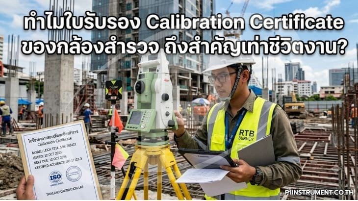 ทำไมใบรับรอง Calibration Certificate ของกล้องสำรวจ ถึงสำคัญเท่าชีวิตงาน?