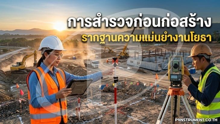 การสำรวจก่อนก่อสร้าง รากฐานความแม่นยำงานโยธา