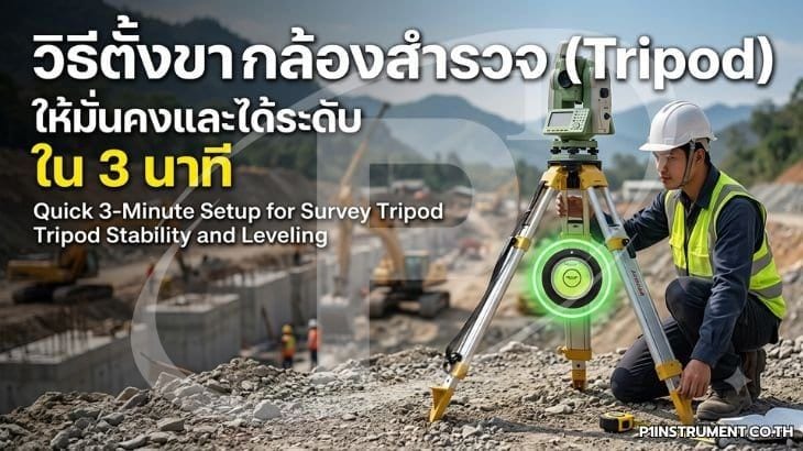 วิธีตั้งขากล้องสำรวจ ให้มั่นคงและได้ระดับใน 3 นาที