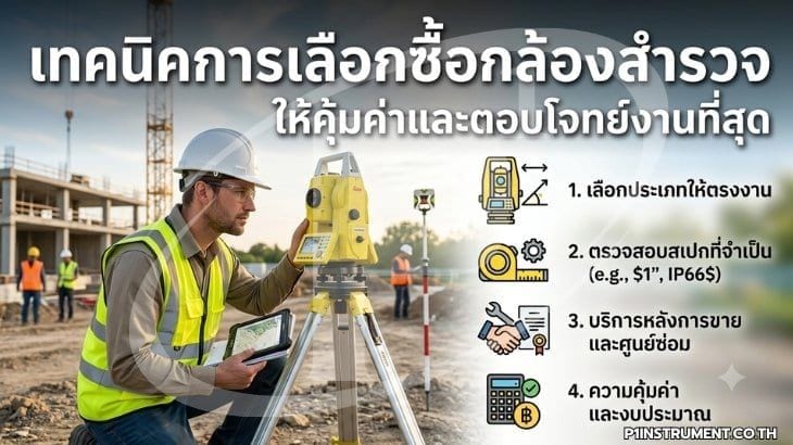 เทคนิคการเลือกซื้อกล้องสำรวจให้คุ้มค่าและตอบโจทย์งานที่สุด