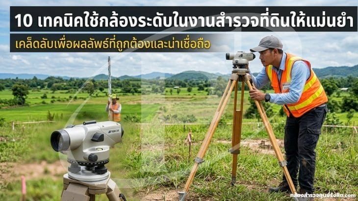10 เทคนิคใช้กล้องระดับในงานสำรวจที่ดินให้แม่นยำ