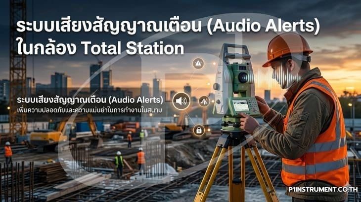 ระบบเสียงสัญญาณเตือน (Audio Alerts) ในกล้อง Total Station