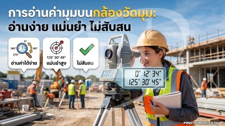 การอ่านค่ามุมบนกล้องวัดมุม: อ่านง่าย แม่นยำ ไม่สับสน