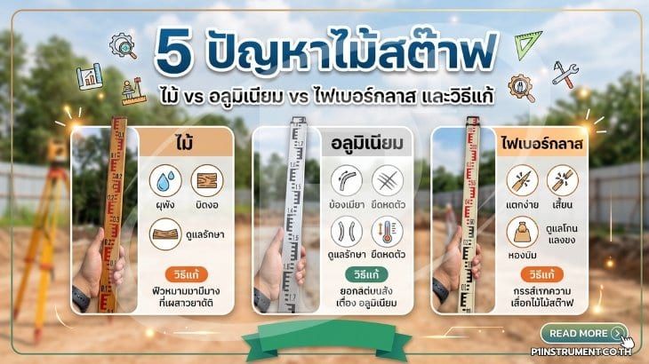 5 ปัญหาไม้สต๊าฟ ไม้ vs อลูมิเนียม vs ไฟเบอร์กลาส และวิธีแก้
