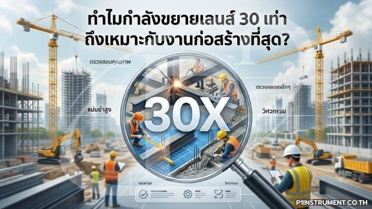 ทำไมกำลังขยายเลนส์ 30 เท่า ถึงเหมาะกับงานก่อสร้างที่สุด?