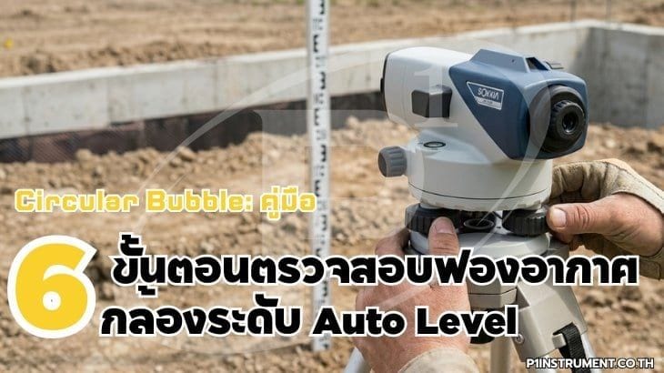 Circular Bubble: คู่มือ 6 ขั้นตอนตรวจสอบฟองอากาศกล้องระดับ Auto Level