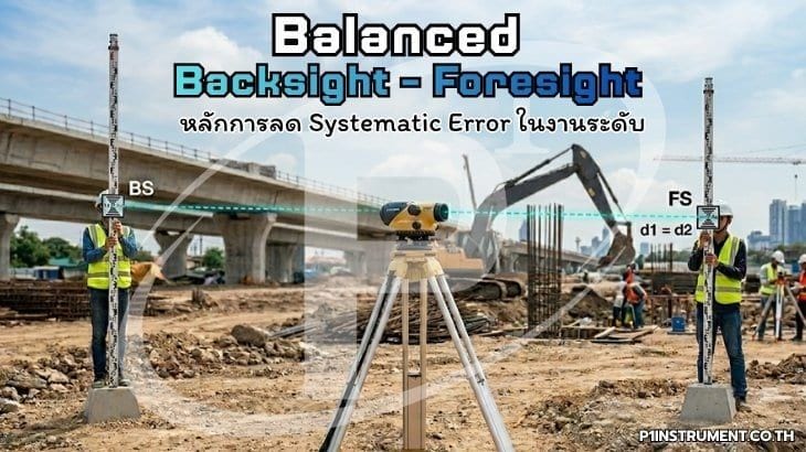 Balanced Backsight-Foresight หลักการลด Systematic Error ในงานระดับ